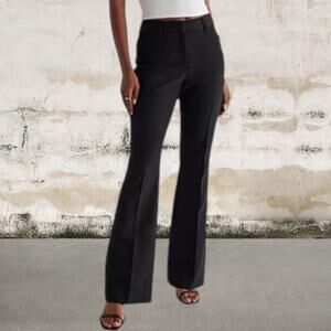Express Editor Mid Rise Flare Pant Black Size 4S